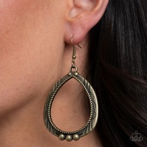 Terra Topography Brass Earrings
